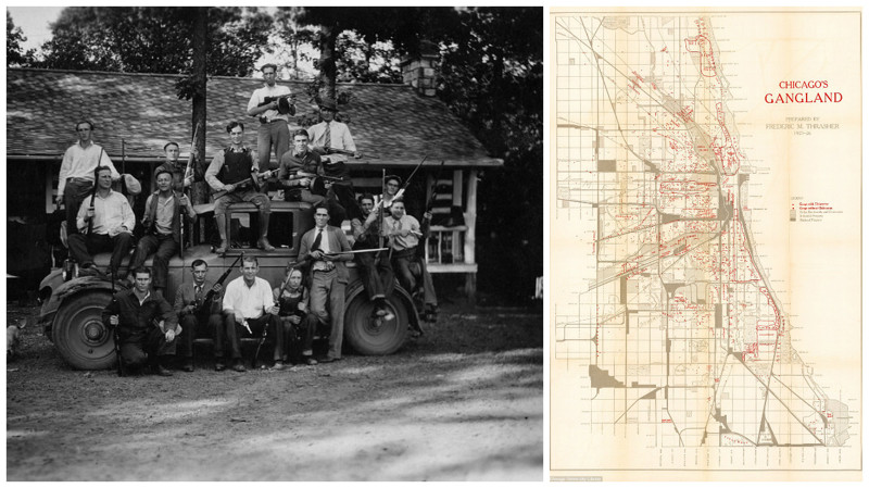 Карта гангстерского Чикаго 1920-х наглядно показала размах бандитского разгула той эпохи (9 фото + 1 видео)