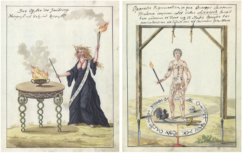Дьявол и его слуги: демонические иллюстрации оккультной книги 18 века (34 фото)