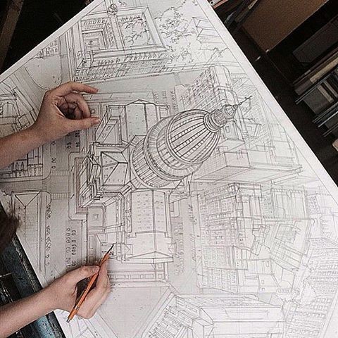 Студентка-архитектор из Казани рисует потрясающие проекты и эскизы зданий (18 фото)