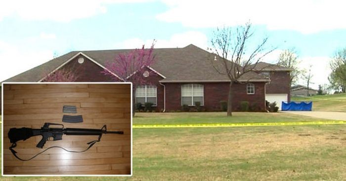 В США сын хозяина дома расстрелял из винтовки троих грабителей (4 фото + 1 видео)