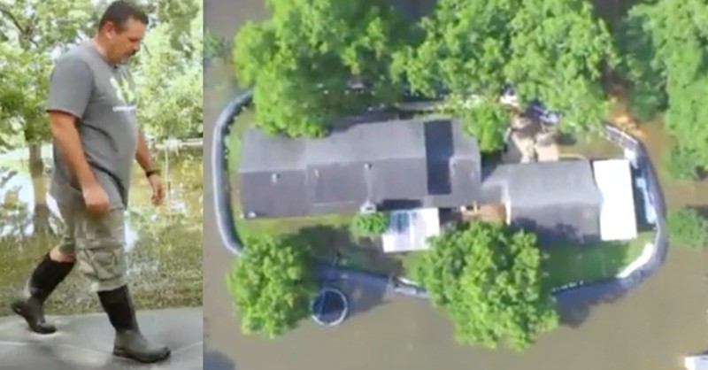 Житель Техаса потратил $8300 на пластик для спасения дома от наводнения (6 фото)