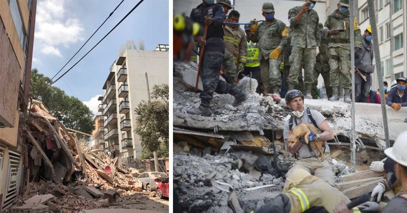 Стихия безжалостна: 15 шокирующих фото последствий землетрясения в Мексике (16 фото)