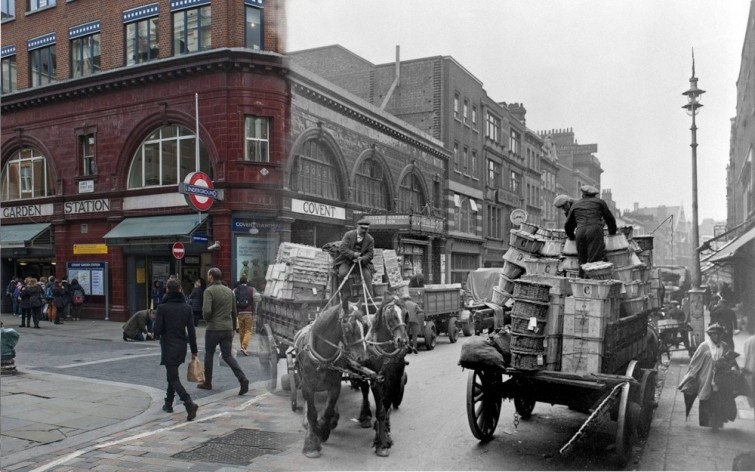 Лондон тогда и сейчас. Фотографии сделанные более 100 лет назад в современных снимках (11 фото)