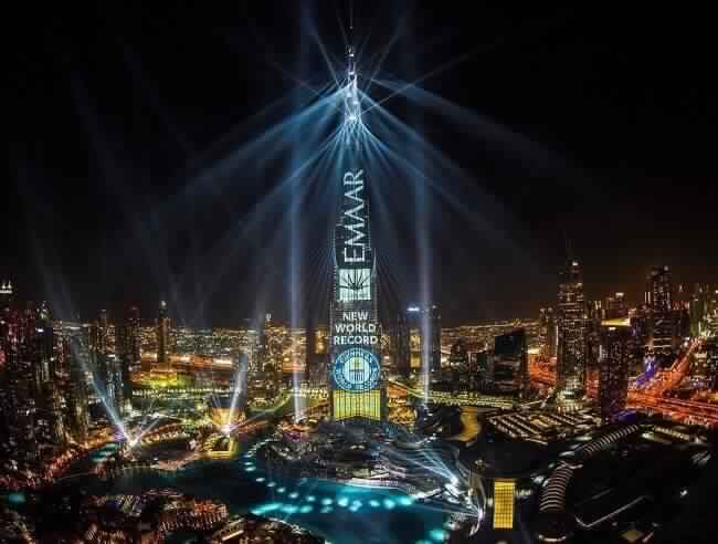 Новогоднее световое шоу в Дубае попало в Книгу рекордов Гиннесса (7 фото + 1 видео)