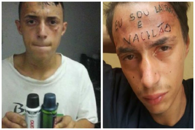 В Сан-Паулу задержали вора с исчерпывающим тату на лбу: 