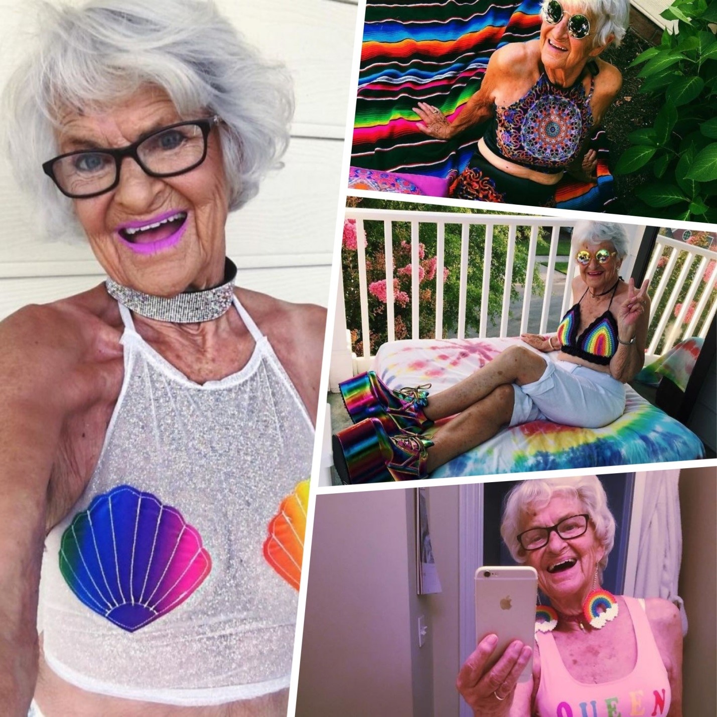 «Стареть можно не только красиво, но и круто!» или как выглядит самая классная и яркая бабушка Инстаграма? (10 фото)