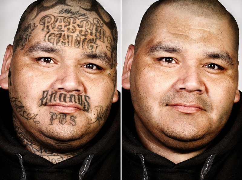 Ретушированые татуировки гангстеров: фото-проект Стива Бартона (12 фото)