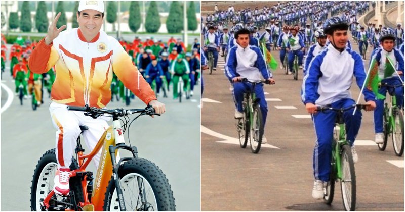Бюджетников Туркмении обяжут купить велосипед у родственников президента страны (4 фото)