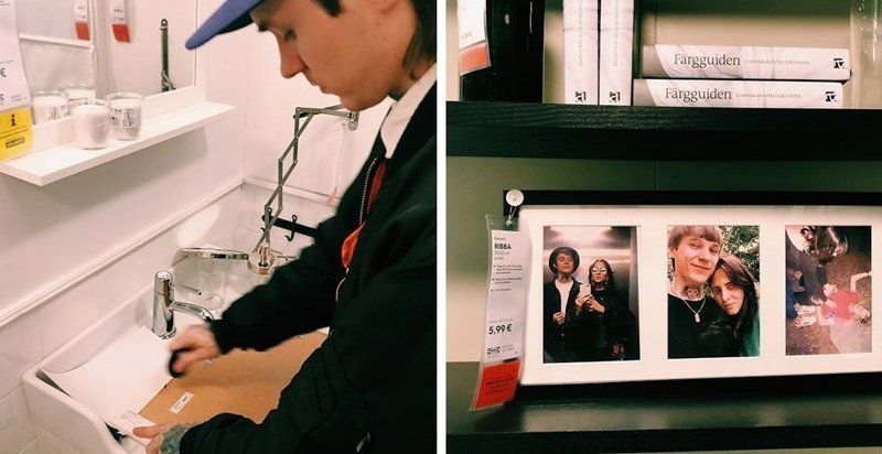Пара из Вильнюса тайно заменила 100 фотографий в IKEA на свои собственные (20 фото)