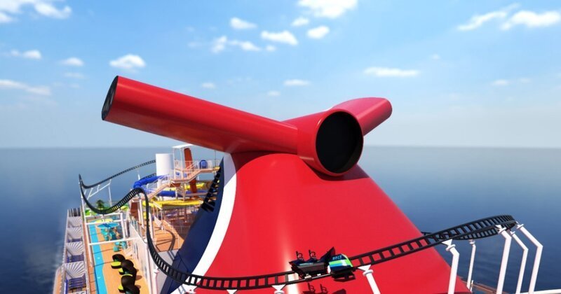 Carnival Cruises строит первый в мире круизный лайнер с американскими горками (5 фото + 1 видео)