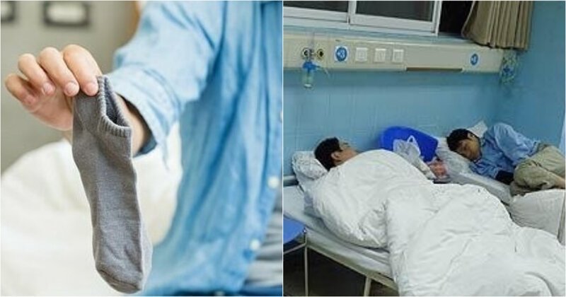 Китаец серьезно заболел и попал в больницу, понюхав собственные носки (6 фото)