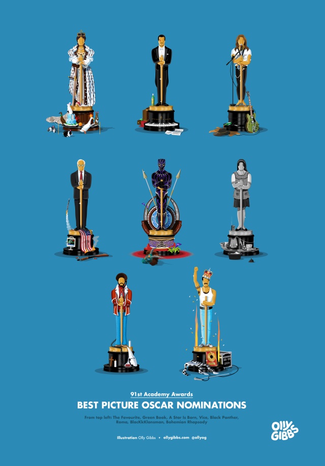 Креативные статуэтки Оскара за 2019 год (9 фото)