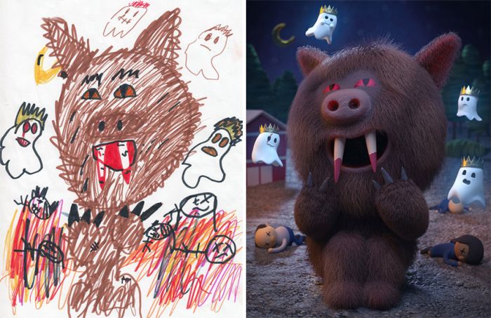 The Monster Project: монстры из детских фантазий, нарисованные профессиональными художниками (35 фото)