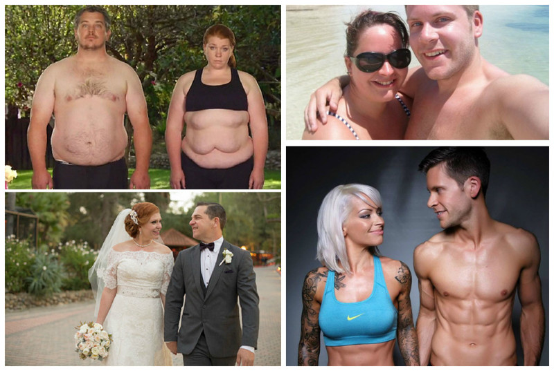 Изменился после свадьбы. Похудевшие пары. Пары которые растолстели. Спортивные пары до и после. Пара до и после похудения.
